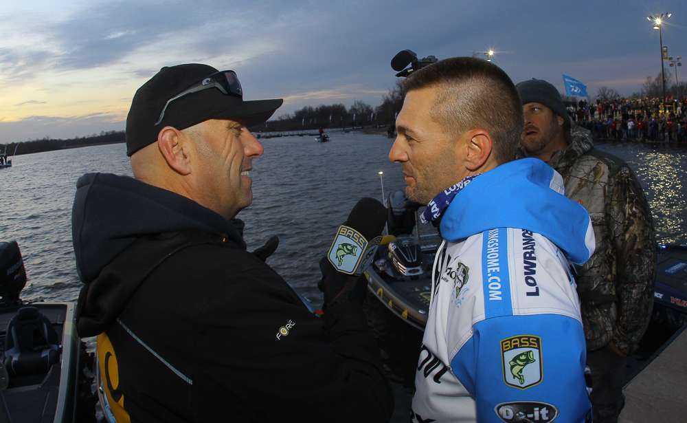 Dave Mercer interviews the competitors. 
