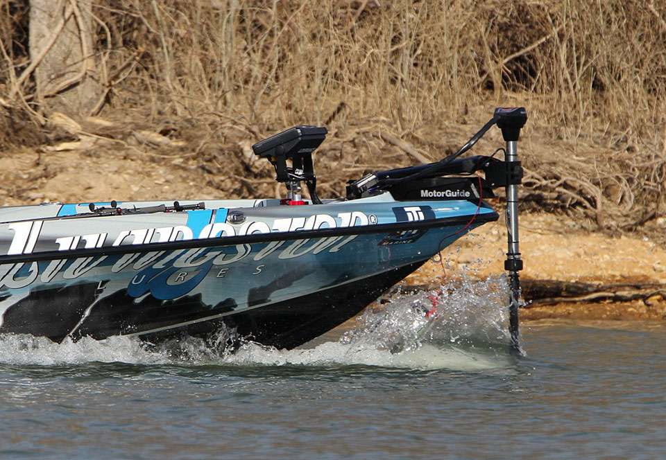 Jacob Powroznik moved quickly and didnât waste time pulling up the trolling motor.