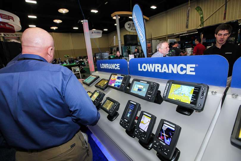 Lowrance shows off their electronics.