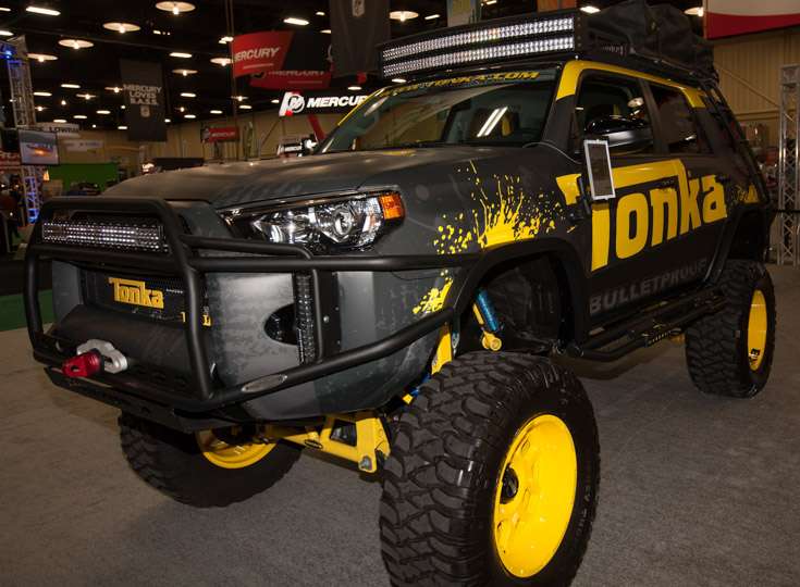Toyota has one of their big boys on display. Stop into the booth for great prizes, games and handouts.