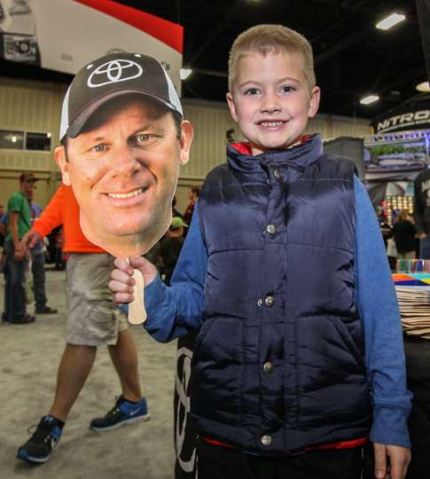 Brayden, 6 is from Champaign, Illinois. Like many kids he is a KVD fan and came to Tulsa in 2013 to cheer on his favorite angler. 