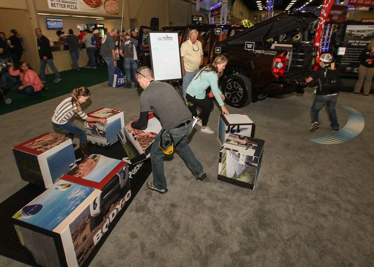 The Toyota booth offers fun for the entire family!