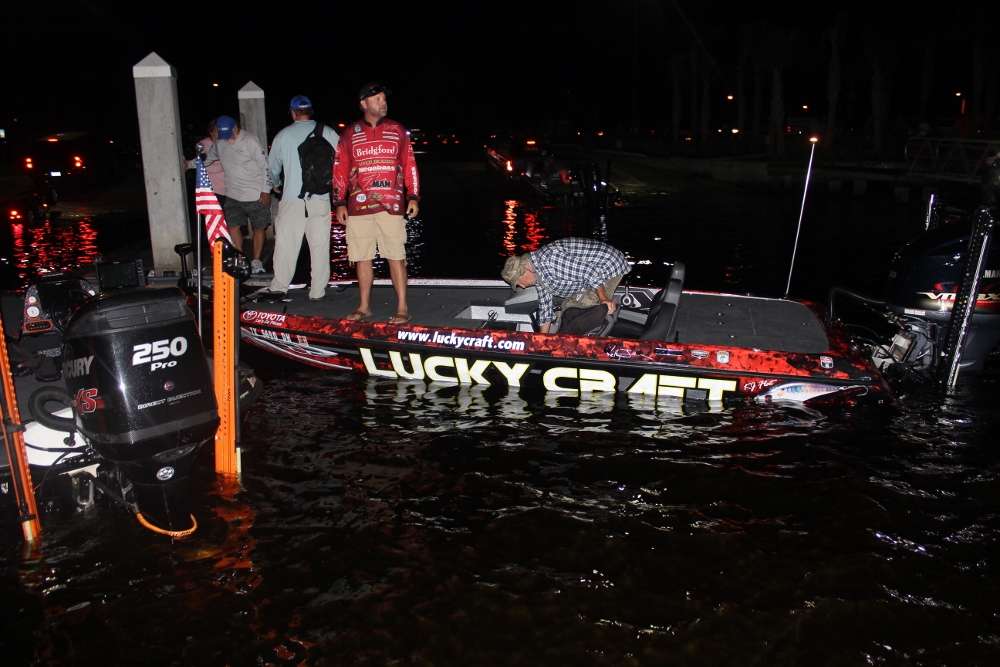Luke Clausen joins the Day 2 crowd of anglers.