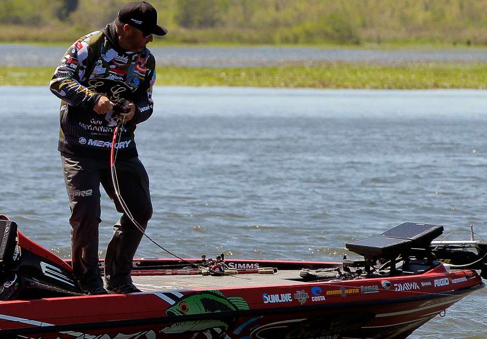 Brett HIte had some ground to make up on tournament leader Britt Myers, and started the day in 3rd place. 