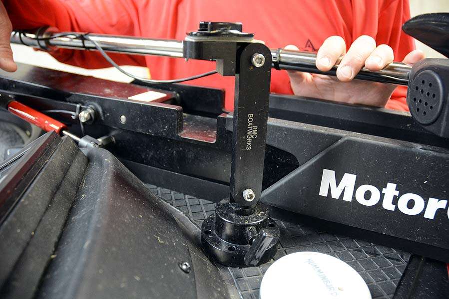 Frustration (and lost GoPro cameras) led to this invention. Itâs a homemade steel mount thru-bolted to the front deck. Swindle says it will withstand the powerful, piercing surge of taking a wave through the nose of his boat. You might see the video on YouTube. 
