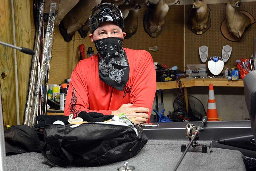 The shop rags might stay in the man cave with this addition to the cold weather gear. The bandana is water resistant, insulated and quickly slides up or down the face. Swindle acquired the mask on a snowboarding trip in Colorado for sponsor Mountain Dew.
