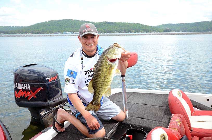 Matt Pangrac of Oklahoma will take fourth place overall with the help of this bass. 