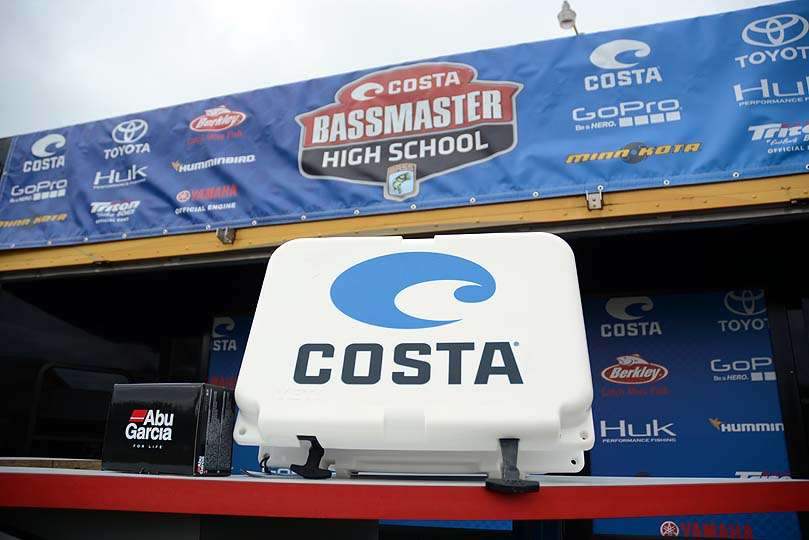 A Costa-branded Yeti cooler is one of the $3,000 in raffle items about to be given away. The reel must be earned. Itâs the Abu Garcia Revo SX that goes to the angler catching the big bass of the tournament. 
