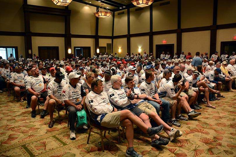 The room is standing room only with 19 states whose teams include boaters and non-boaters under the new format. 
