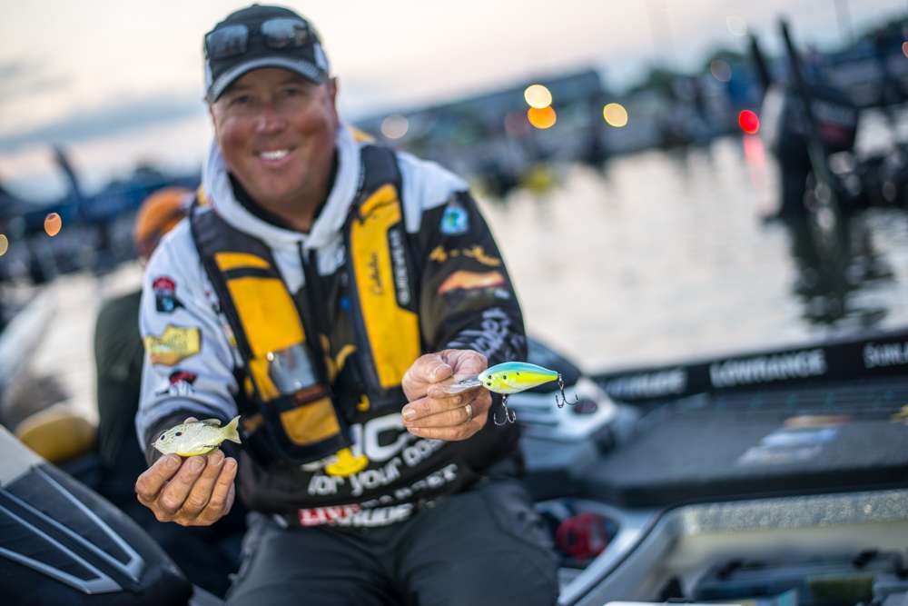 Walker showed us a few baits that he thinks might be key this week in Alabama. 