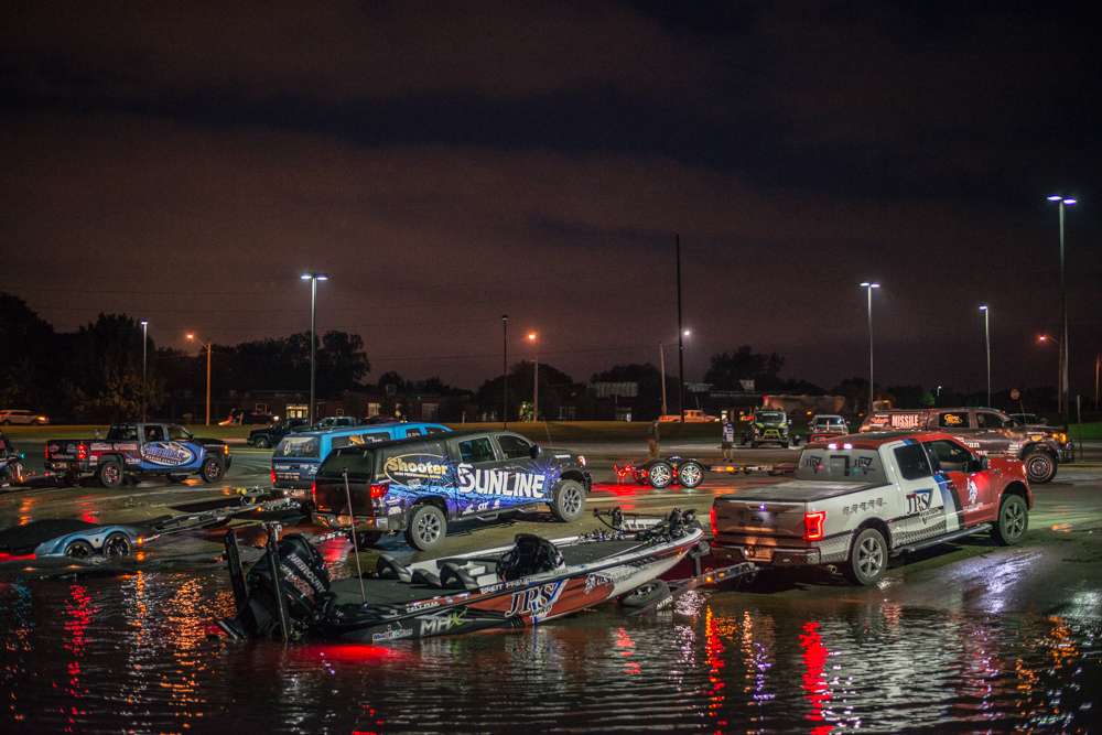 Pros launch their boats on the extra wide ramp and quickly park their trucks.