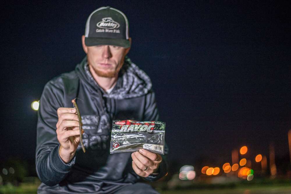 Josh Bertrand shows off a bait that has been working well for him over the past three daysÃ¢ÂÂ¦ will it be an asset today and help Josh make it to Championship Sunday?