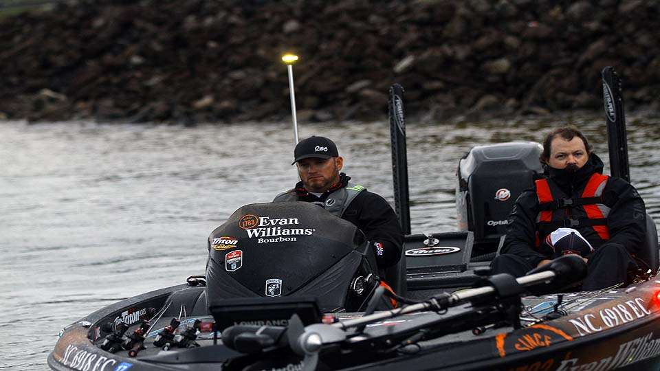 North Carolina pro Hank Cherry hopes to sack a hefty limit of spotted bass on Day 1 of the event underway on Smith Lake. 