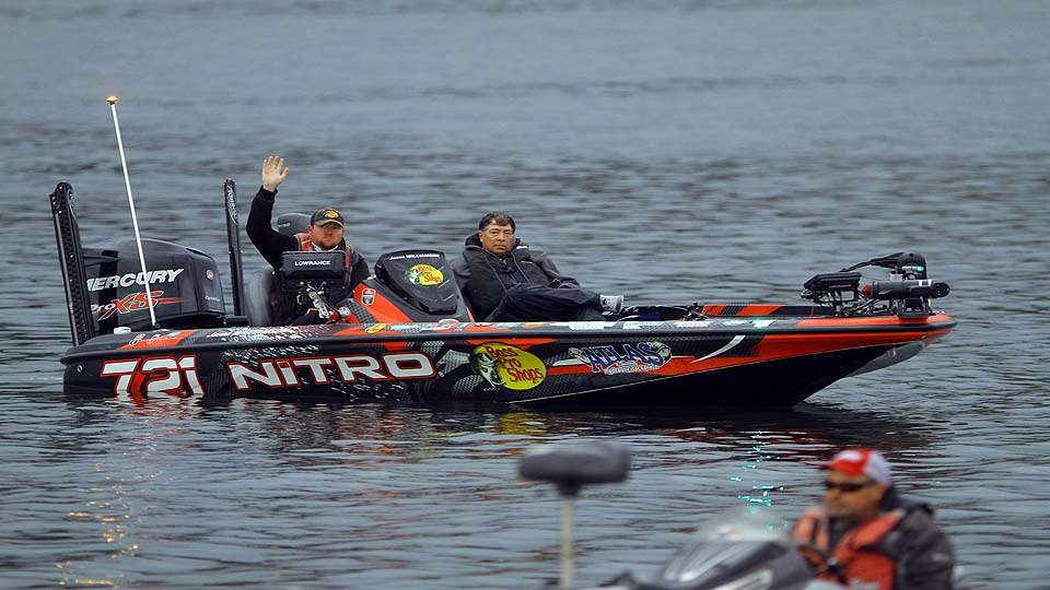 Jason Williamson is another Elite Series pro with a later check-in time. The water will continue rising as anglers in the later flights encounter the changing conditions. 