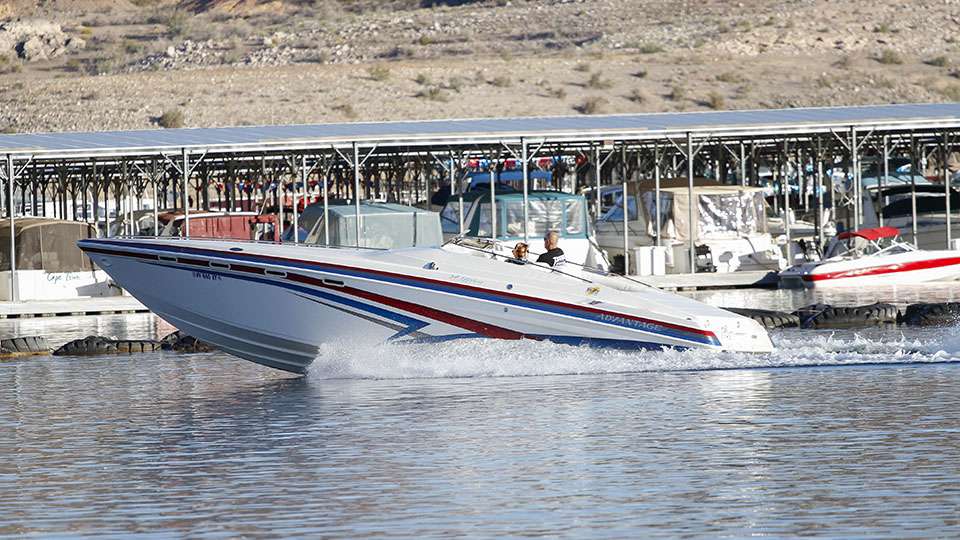 There are some big boats on Lake Mead, just like the ones we saw at the Elite Series event at Lake Havasu in 2015.