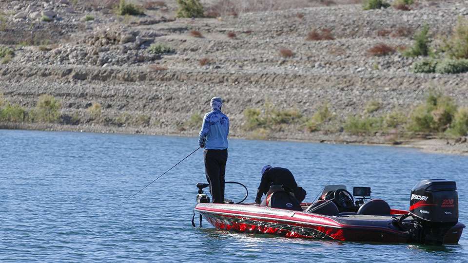 We return to the second place team of Josh Worth and Kennedy Kinkade, who made a run north after fishing near the ramp.