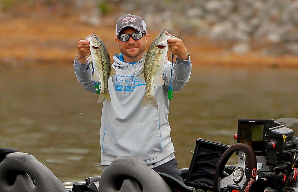 Caldwell had a limit of spotted bass, but felt he needed to spend the rest of his day trying to catch heavier largemouth bass. 