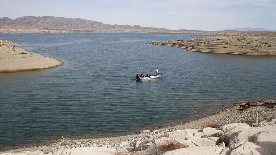 There is a lot of fishable water on Lake Mead, but if it wasnât very low then there would be even more water to cover.