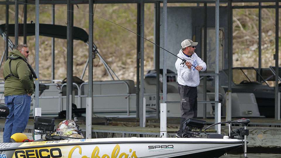 McClelland was running and gunning early on Day 1 as he tried numerous spots in the same creek.