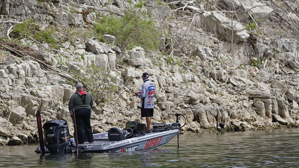 Randall Tharp blew up BASSTrakk midway through Day 1 and we were in the area so we went to check out the Honey Badger in action.