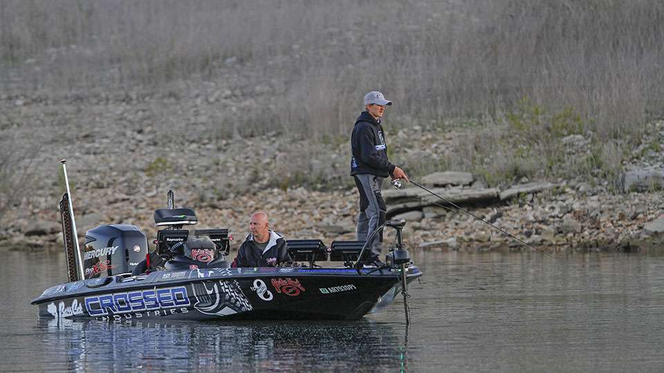 Rookie Jay Brainard was the first angler we saw after leaving the ramp.
