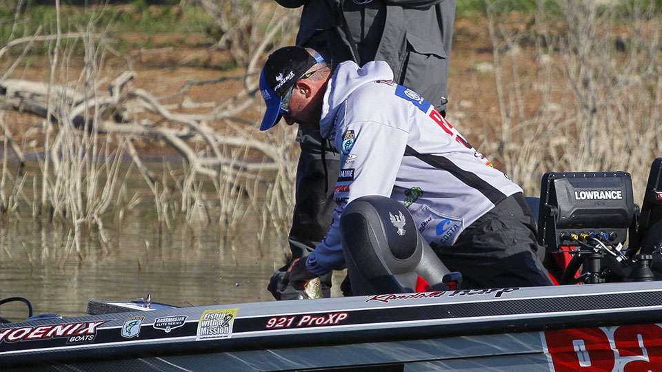 It had been a slow grind for Tharp until that fish broke the lull and added to his overall weight.