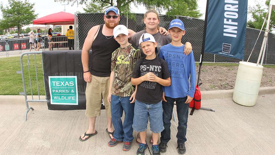 Patrick Houston, wife Crystal, and their sons, Damon, 12, Austin, 10 and Blayr, 10, take on Texas Parks & Wildlife Outdoor Adventures Area outside Toyota Stadium. This year at Toyota Texas Fest, the area features kid-friendly activities that emphasize TPWDâs youth programs.