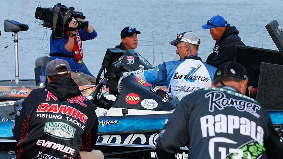 The top four anglers remain busy before blastoff.