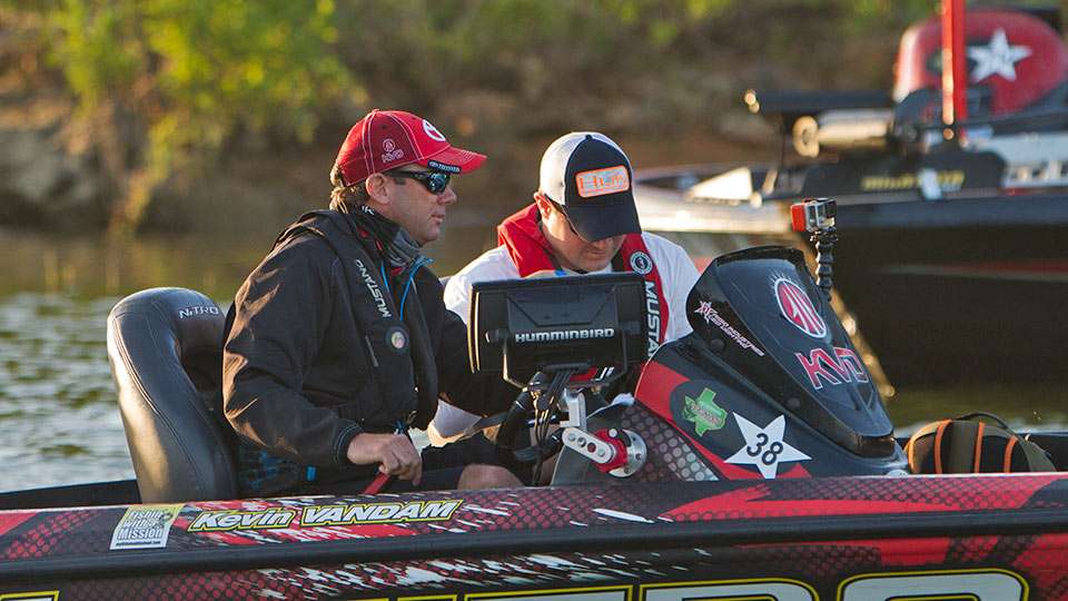 Last out on Day 1, Kevin VanDam is first to go on day 2.