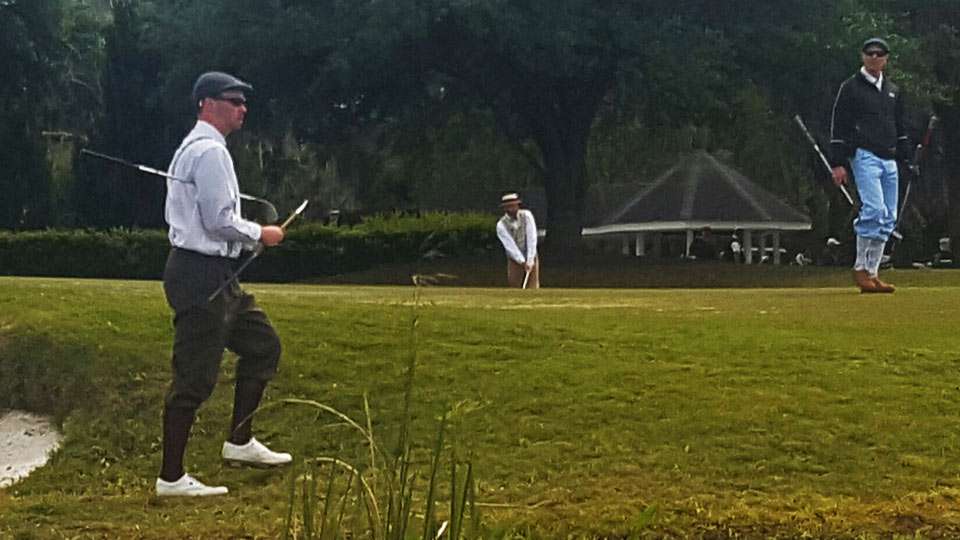 Some photos are crazy outstanding. Marshal Kyle Johnson had one at Winyah when he saw golfers dressed like olden times, and he gave it a fun spin on Masterâs Sunday. âAlways knew these boats were fast, but this is a new one for me ... J-powâs (Jacob Powroznik) boat is so fast it seems we have hit some kind of time warp.â Clever.