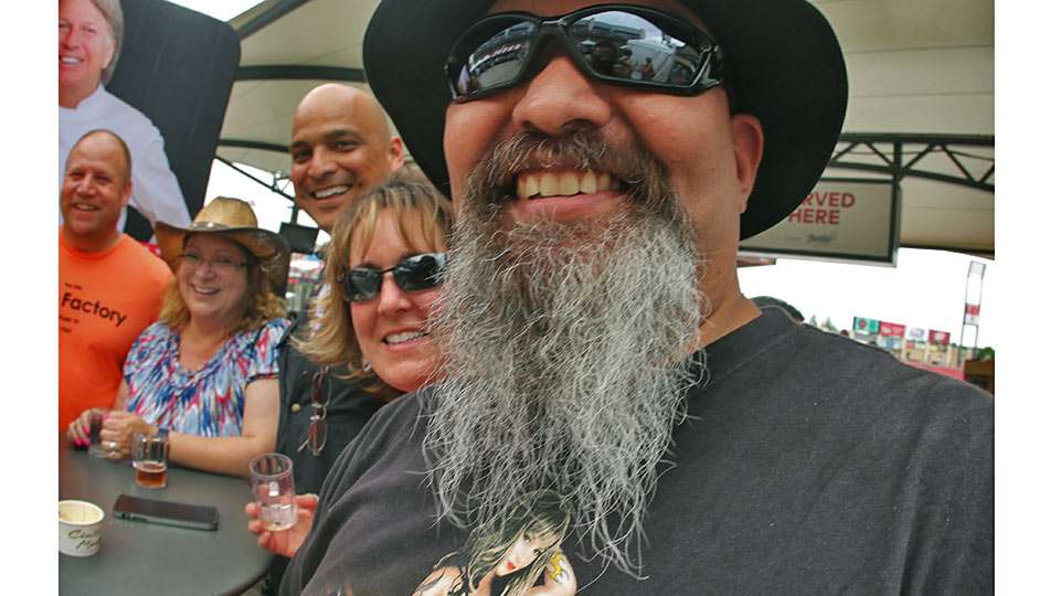 Now Best Beard (or Facsimile, including Goatee) goes to Andy Elorreaga, who was just hanging with friends who came from as far away as San Antonio.