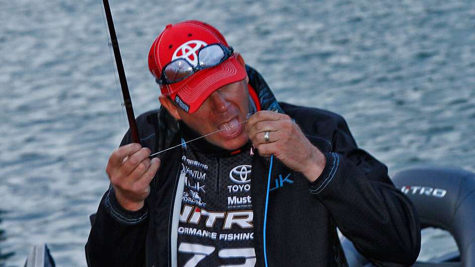 Kevin VanDam is hard at work. The Tundra 10 were only separated by 4 pounds, 4 ounces.