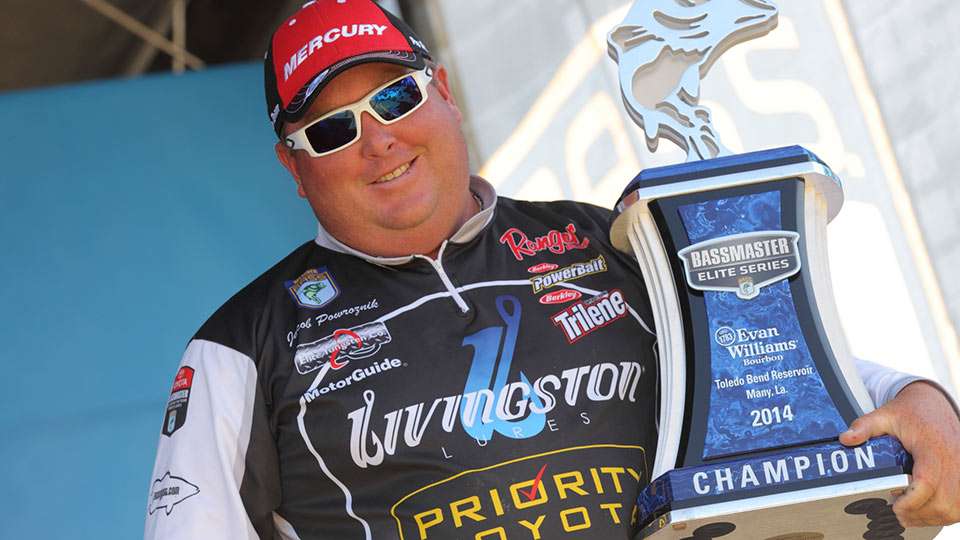 The most recent Elite Series winner on Toledo Bend was Jacob Powroznik. He held off Chad Morgenthaler in the 2014 event, catching 79-12 to win in his fourth event. 