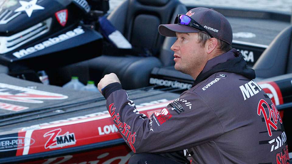 Cody Meyer begins the day in seventh. With the big fish capabilities of Lake Ray Roberts, all the pros agreed it was a battle from top to bottom.