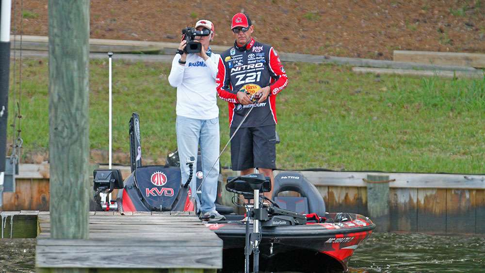 Due to Toledo Bend's challenging cell service, Bassmaster LIVE viewers got a healthy dose of Kevin VanDam today. His area was one of the few with good service. 