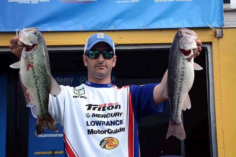 Casey Smith of New York is second with 18-10 caught late in the day. 