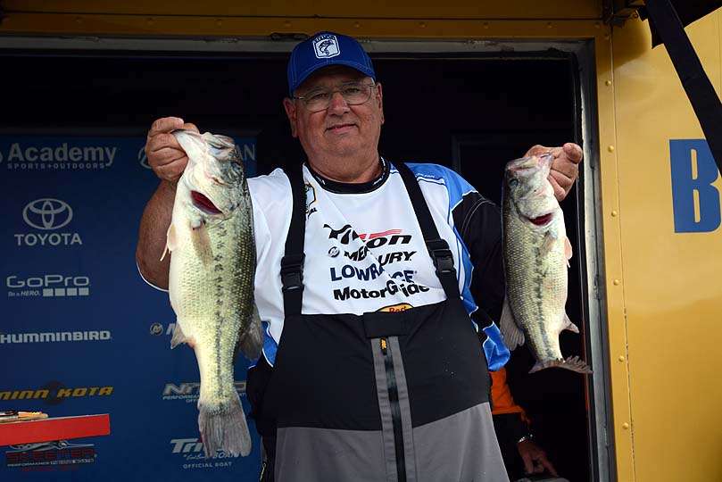 Kim Neal of South Carolina is sixth place in the boater standings with 26 pounds, 13 ounces. 