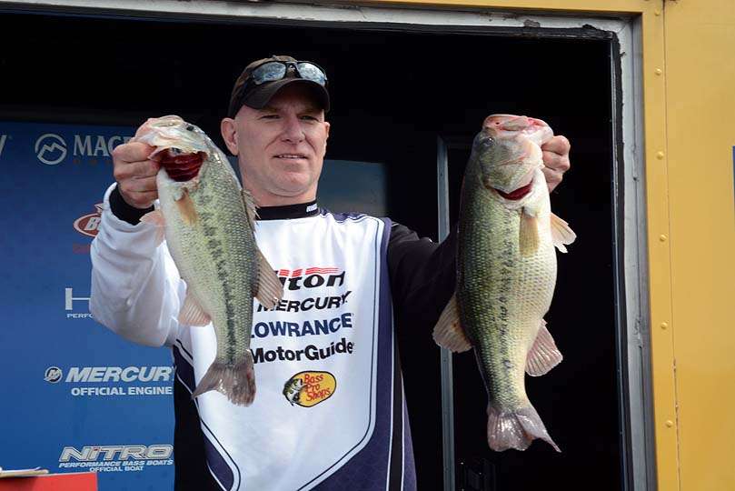 Mike Wolfenden of Rhode Island catches 39-11 for fifth place in the tournament. 