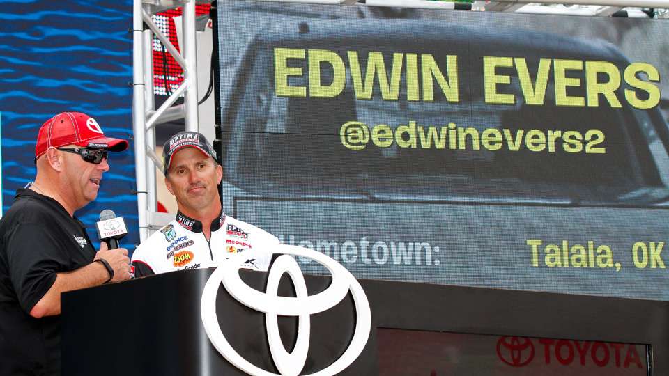 Bassmaster Classic champ Edwin Evers only managed 21-4 to place 26th.
