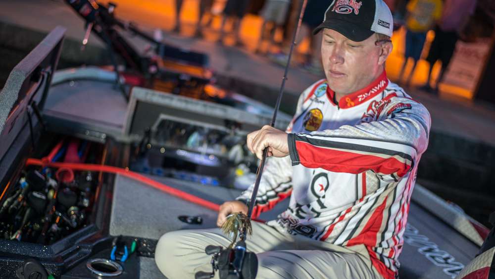 South Carolina angler Andy Montgomery starts Championship Sunday in eight place.  