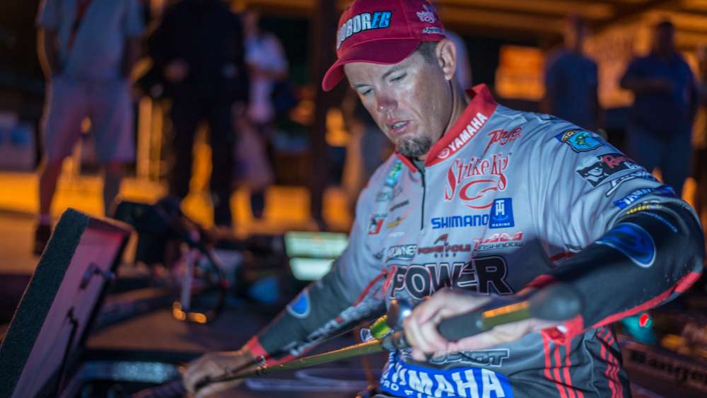 Texas angler Keith Combs begins the day in sixth place. Any time he's near his home state, Combs is a threat to win. 