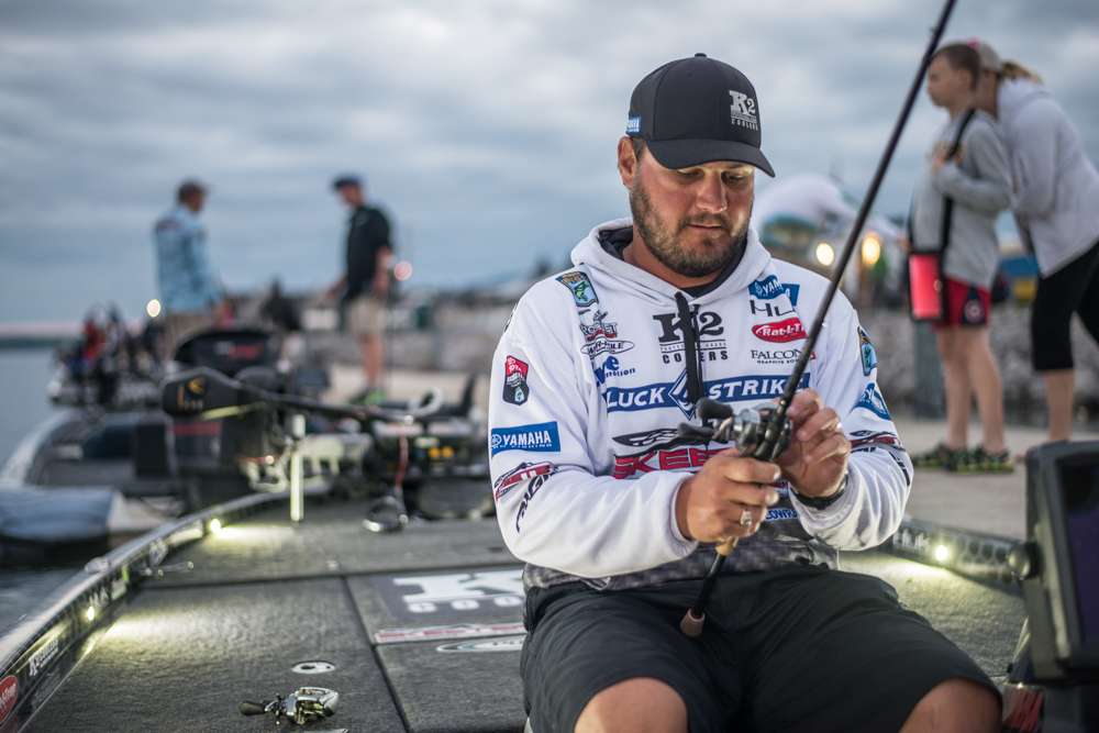 Cliff Crochet puts on some fresh line and joked that with the new baby in his life tackle never gets done at nightÃ¢ÂÂ¦ Ã¢ÂÂthe morning is for tackle!Ã¢ÂÂ