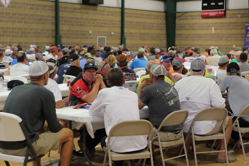 The angler briefing was held at Field of Dreams Activity Center.