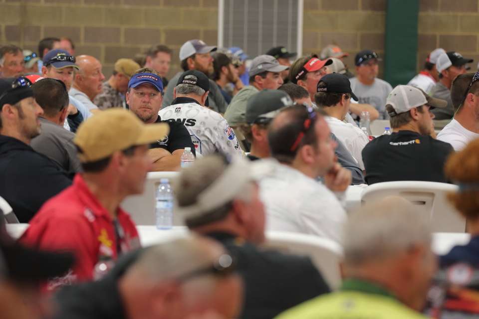 The room was packed with anglers ready to get on the water.