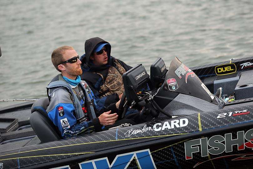 Brandon Card is another Elite Series angler who is fishing the Opens series for a bonus shot at qualifying for the Classic. 