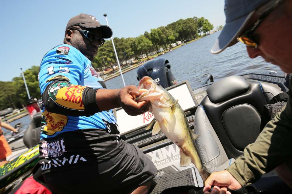 Ish Monroe brought in the biggest bag of Day 2, over 24 pounds.
