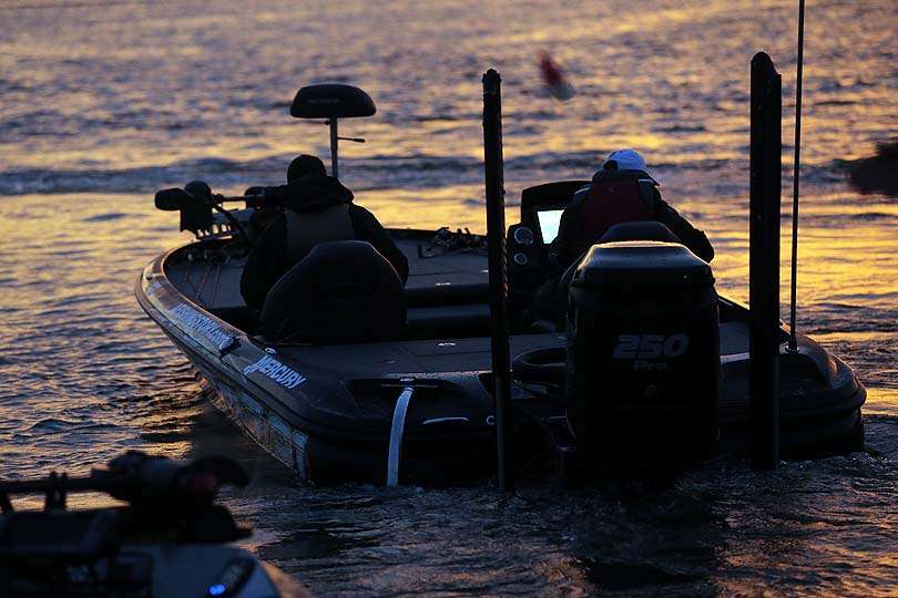 The tournament limit is 5 bass for boaters and 3 fish for the non-boaters. Smallmouth, spotted bass and largemouth bass live here and all are getting caught in the tournament. 