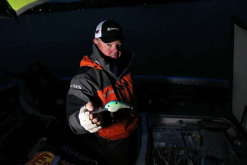 Mark Rose, in 12th place, is using this Strike King Pro Model 10XD crankbait to catch his bass. 