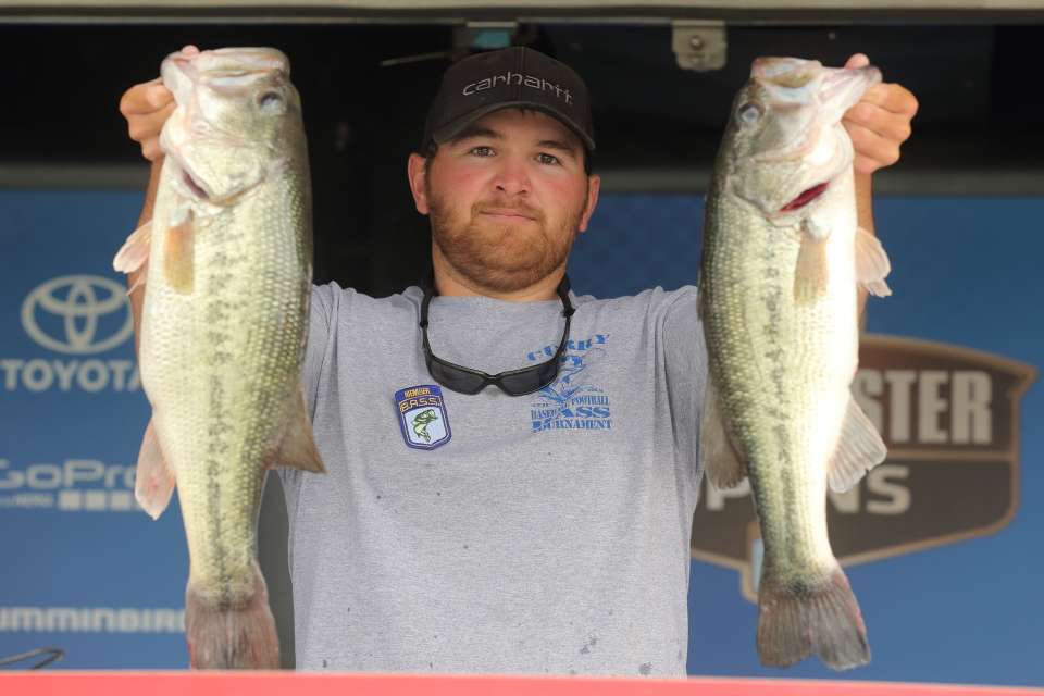 Jesse Wiggins (3rd, 35-13) *In Jesse's right hand is the Phoenix Boats Big Bass of Day 2, at 6-15*