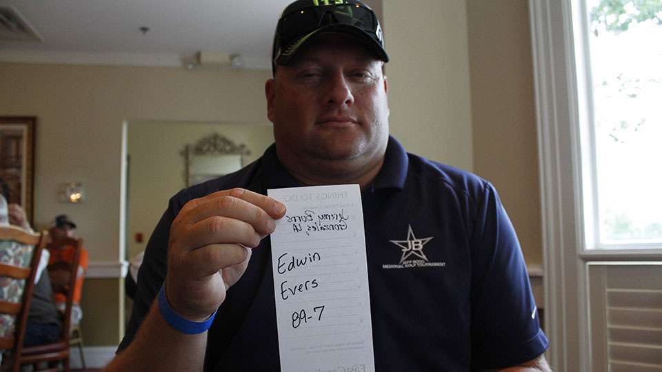 Jeremy Burns of Gonzales, La., predicts that Edwin Evers will take the title with 89-7.